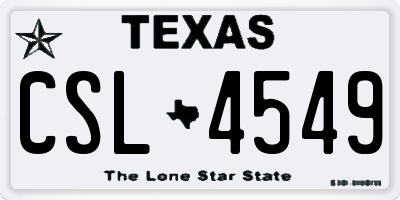 TX license plate CSL4549
