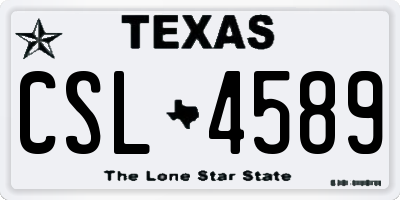 TX license plate CSL4589