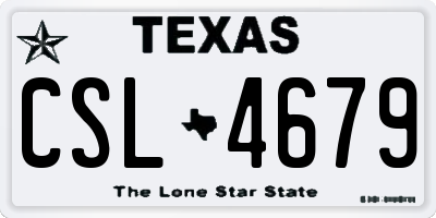 TX license plate CSL4679