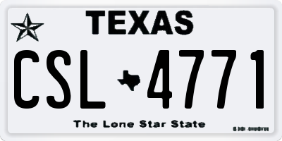 TX license plate CSL4771