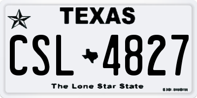 TX license plate CSL4827