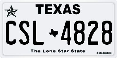 TX license plate CSL4828