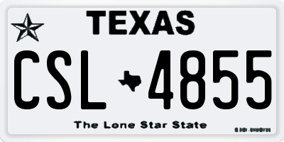 TX license plate CSL4855