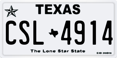 TX license plate CSL4914