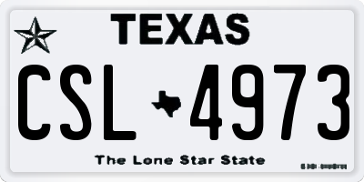 TX license plate CSL4973
