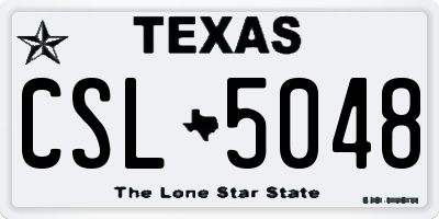 TX license plate CSL5048