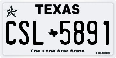 TX license plate CSL5891