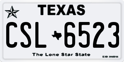 TX license plate CSL6523
