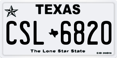 TX license plate CSL6820