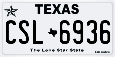 TX license plate CSL6936