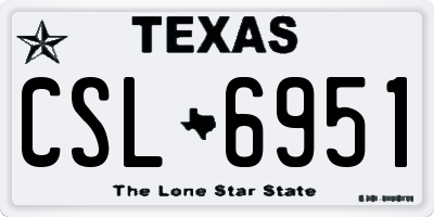 TX license plate CSL6951