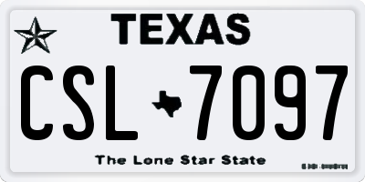 TX license plate CSL7097