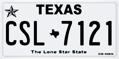 TX license plate CSL7121