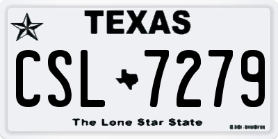 TX license plate CSL7279