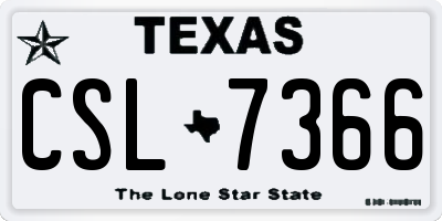 TX license plate CSL7366