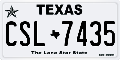 TX license plate CSL7435