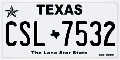 TX license plate CSL7532