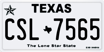 TX license plate CSL7565
