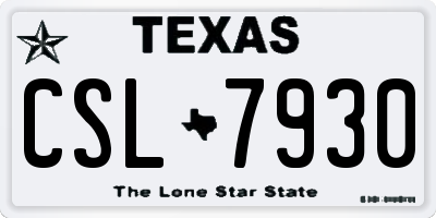 TX license plate CSL7930