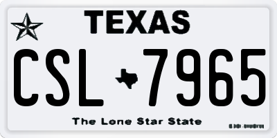 TX license plate CSL7965