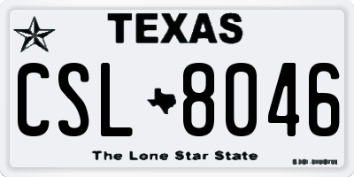 TX license plate CSL8046