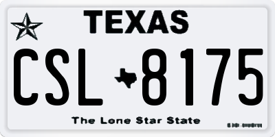 TX license plate CSL8175
