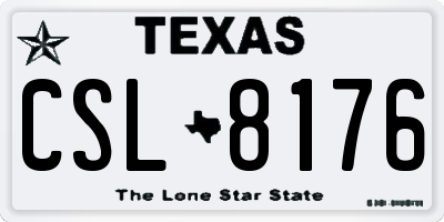 TX license plate CSL8176
