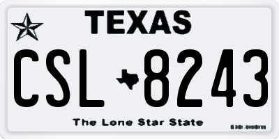 TX license plate CSL8243