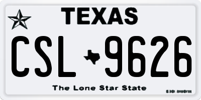 TX license plate CSL9626