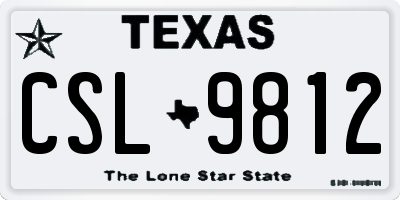 TX license plate CSL9812