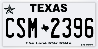 TX license plate CSM2396
