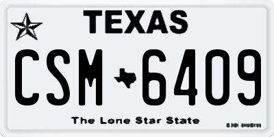 TX license plate CSM6409