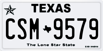 TX license plate CSM9579