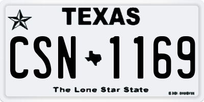TX license plate CSN1169