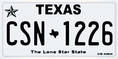 TX license plate CSN1226