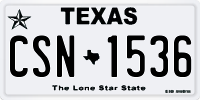 TX license plate CSN1536