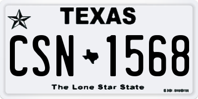 TX license plate CSN1568