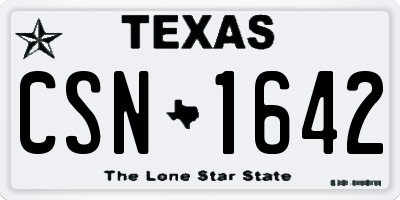 TX license plate CSN1642