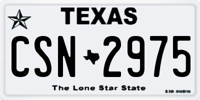 TX license plate CSN2975