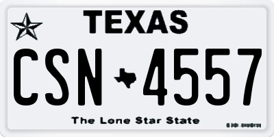 TX license plate CSN4557