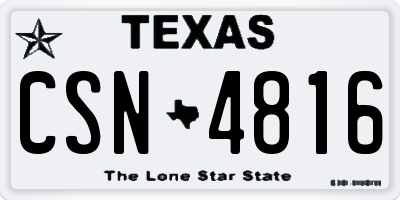 TX license plate CSN4816