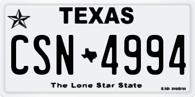 TX license plate CSN4994