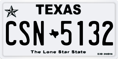 TX license plate CSN5132