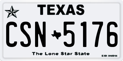 TX license plate CSN5176