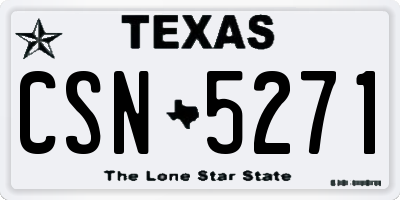 TX license plate CSN5271