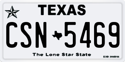 TX license plate CSN5469