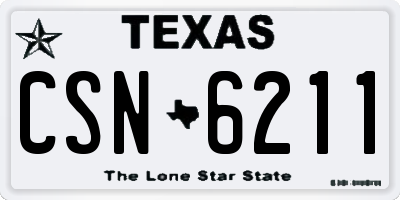 TX license plate CSN6211