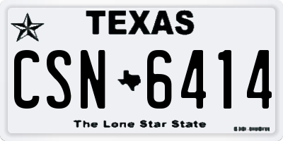 TX license plate CSN6414