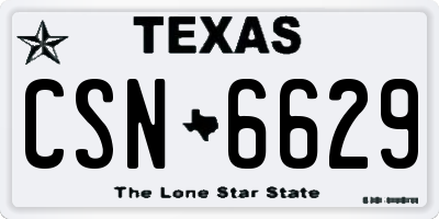 TX license plate CSN6629