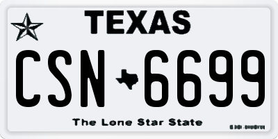TX license plate CSN6699